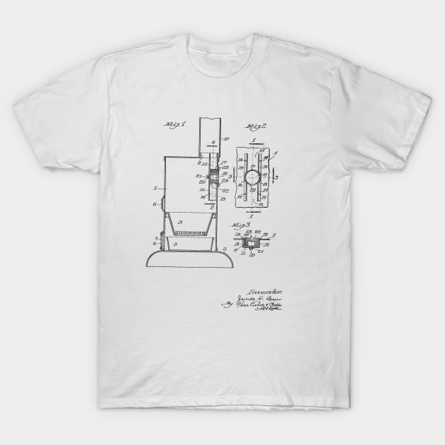 Stove Attachment Vintage Patent Hand Drawing T-Shirt by TheYoungDesigns